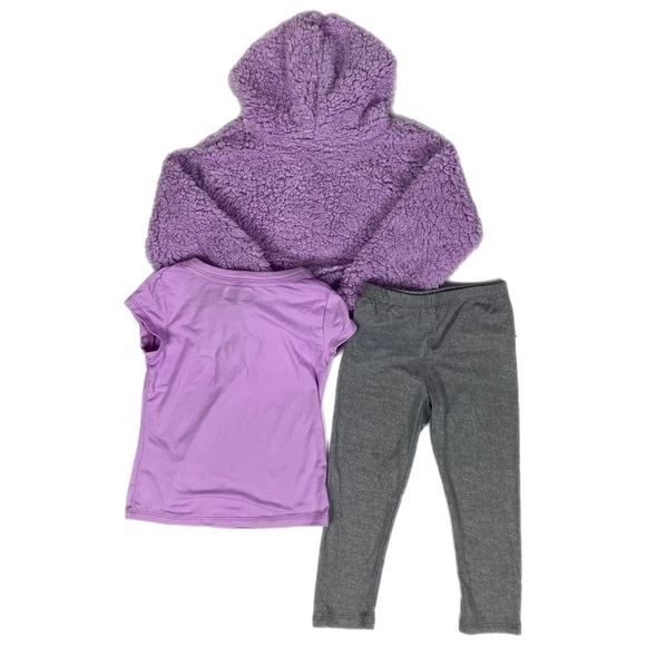 Nwot | RBX Girls’ 3-piece Hoodie, T-Shirt & Leggings Matching Set Size 4 - Picture 9 of 9